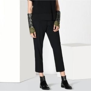 Maison Martin Margiela Ankle Cropped Wool Trouser Pants Size 40 Black